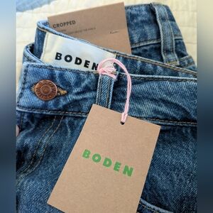 Boden High Rise Straight Crop Jeans Mid VWash